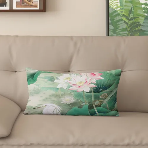 Vista 20 de Funda de almohada con estampado digital de loto zen chino, diseño de doble cara para sofá, sala de estar, decoración de dormitorio