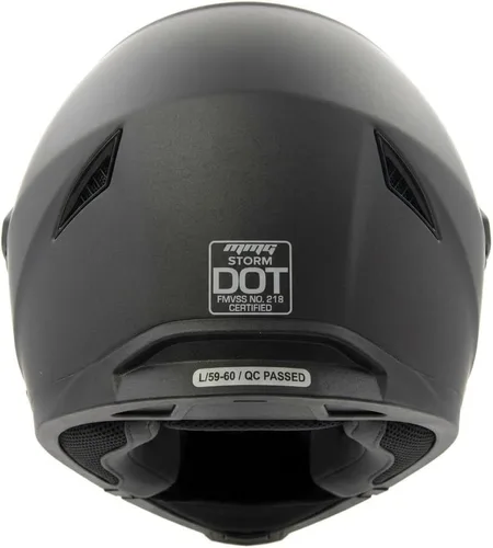 Vista 3 de MMG Casco dual deportivo de cara completa para motocicleta todoterreno y cuatrimoto (Modelo 23), color gris, XL