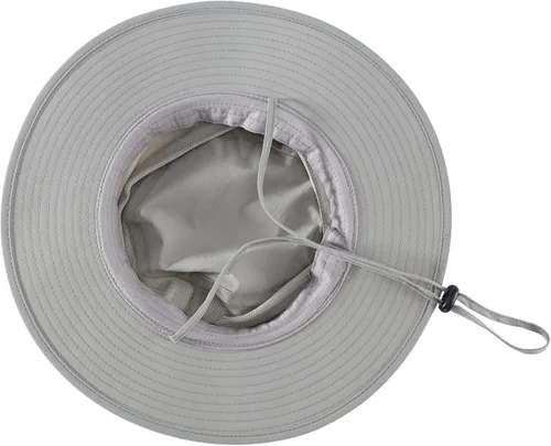 Vista 4 de Home Prefer - Sombrero para hombre con protección solar UPF 50+ de ala ancha y sombrero para pesca resistente al viento