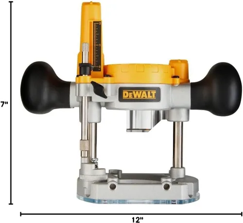 Vista 4 de Base de inmersión DEWALT para rebajadora compacta, varillas de acero para un trazo de inmersión suave (DNP612)