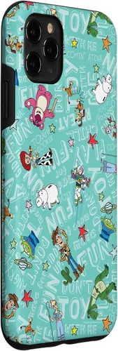 Vista 3 de Funda divertida para iPhone 11 Pro Max Disney PIXAR Toy Story Crew jugando alrededor de la diversión