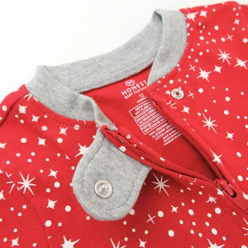 Vista 3 de HonestBaby Pijama ajustada de algodón orgánico con pies