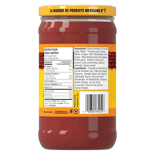 Vista 3 de Old El Paso Salsa mediana gruesa y gruesa, 22.0 fl oz/22 onzas, {Importada de Canadá}