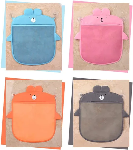 Vista 8 de Surakey Almacenamiento de juguetes de baño para niños, niños pequeños, organizador de baño de bebé, bañera, soporte de juguetes de baño, red