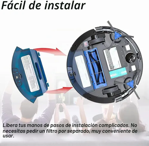 Vista 6 de Caja de basura de repuesto para aspiradora Eufy RoboVac 11S, 15C, 30, 30C, 35C, 25C, 12, 15T, 35C, G30