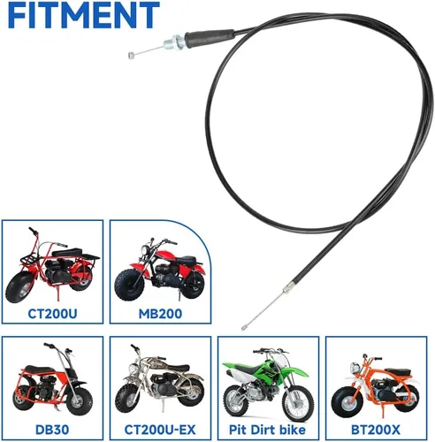 Vista 3 de HIAORS Cable de acelerador de 50 pulgadas para CT200U Mini Baja MB165 196cc 5.5hp MB200 200cc 6.5hp Pit Bike Heat Warrior MOTOVOX MBX10 MBX11 Piezas