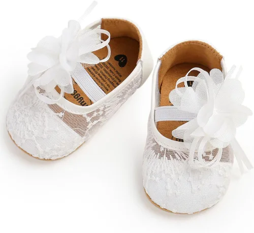 Vista 26 de Zapatos de vestir florales Mary Jane para bebé niña 01 Blanco