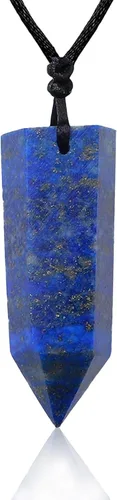 Vista 10 de Runyangshi Colgantes de cristal curativo, collar de cuarzo de cristal natural de un solo punto, 6 facetas de chakras, piedra de reiki, energía