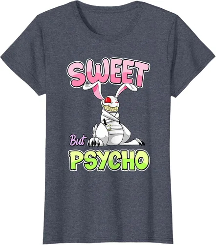 Vista 37 de Sweet But Psycho Shirt Bunny Creepy Gothic Rabbit Funny T-Shirt