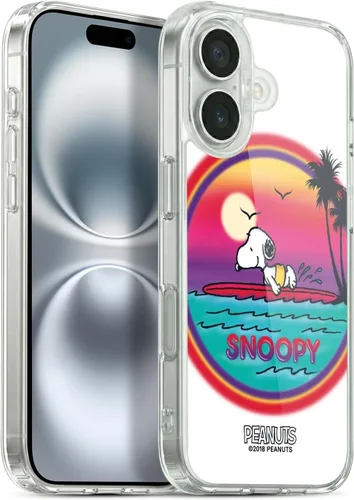 Vista 156 de Head Case Designs Funda de gel con licencia oficial de Peanuts Beach Surf Snoopy Boardwalk Airbrush [protección de grado militar] compatible