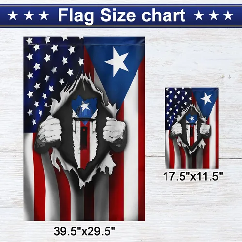 Vista 2 de FLAGWIX Banderas de Puerto Rico, decoraciones de bandera de Puerto Rico – Bandera de casa de 30 x 40 pulgadas, decoraciones para el hogar, exterior