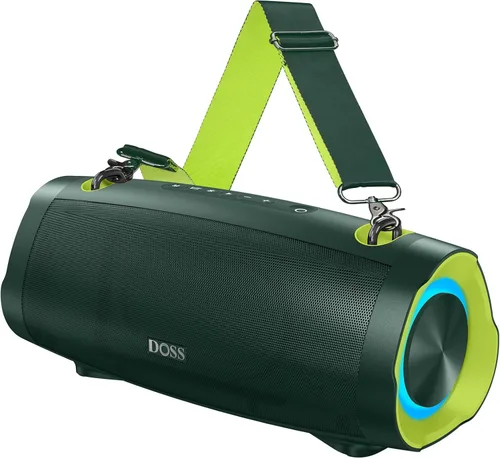 Vista 12 de DOSS Extreme Boom Pro D100, altavoz Bluetooth de 70 W con graves profundos, IPX6 impermeable, batería de 10400 mAh 24H, banco de energía integrado