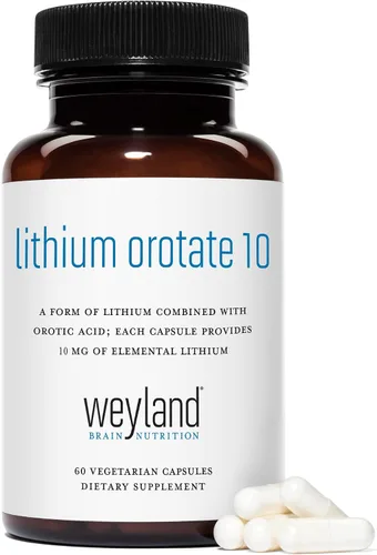 Vista 4 de Orotato de litio - 10 mg de litio elemental, 60 cápsulas vegetarianas (paquete de 2)