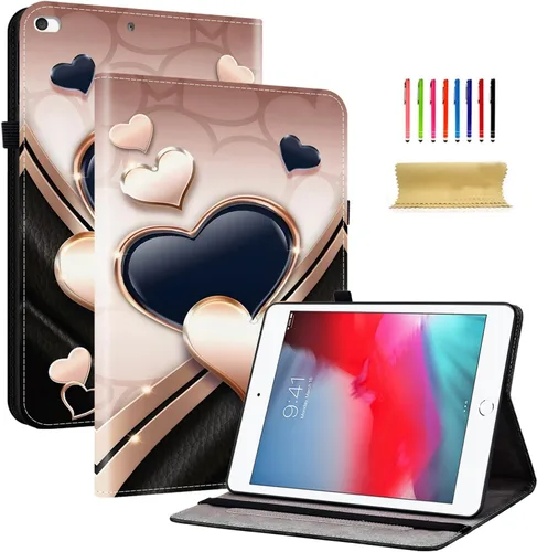 Vista 13 de Dteck Funda para iPad mini 5/4/3/2/1, elegante y ligera de cuero sintético tipo folio con cartera, funda inteligente