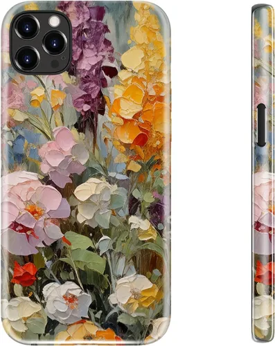 Vista 65 de LUHOURI Funda para iPhone 12 Mini, compatible con carga inalámbrica, doble capa, interior de silicona suave + carcasa exterior dura, bonito diseño