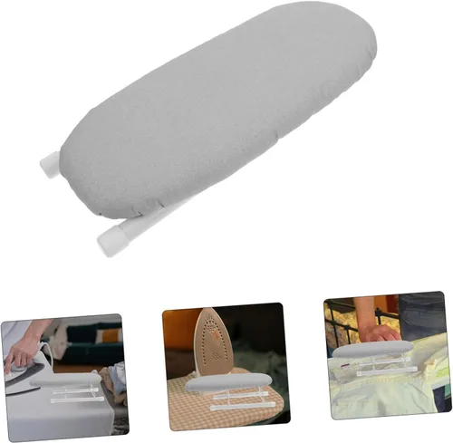 Vista 7 de MERRYHAPY Tabla de planchar plegable con soporte de hierro, tabla de planchar portátil con cubierta resistente al calor, pequeña tabla de planchar