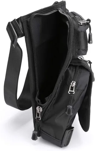 Vista 7 de KPYWZER Bolsa de pierna para exteriores para hombres y mujeres, riñonera de cintura, motocicleta, hombro, equitación, viajes, senderismo, táctica