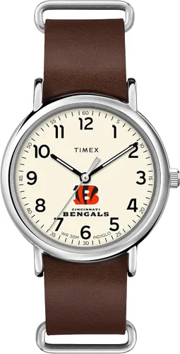 Vista 13 de Timex Tribute Correa de cuero de cuarzo NFL Weekender de 1.575 in para hombre