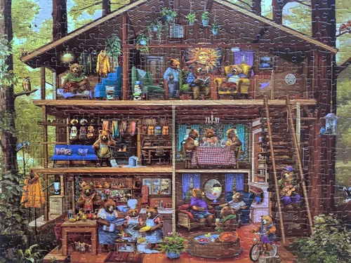 Vista 2 de Artist Chris Bigelow - Bear Cabin - Rompecabezas de 500 piezas para adultos