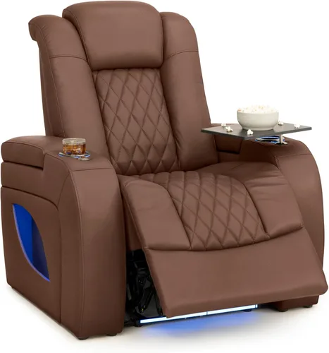 Vista 12 de Seatcraft Asientos de cine en casa Virtuoso LT Tawny Single reclinable Leonado