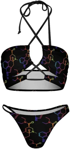 Vista 4 de AMRANDOM Bikini de dos piezas para mujer con parte inferior triangular de bikini