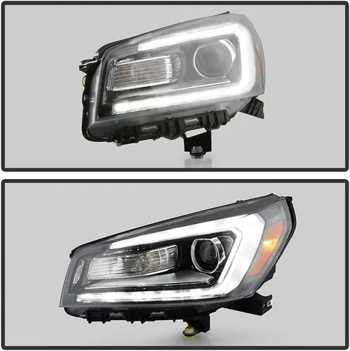 Vista 5 de ACANII - Para [modelo halógeno] 2013-2016 GMC Acadia OE Estilo LED Tubo Proyector Faros Faros Par Par Izquierdo+Derecho