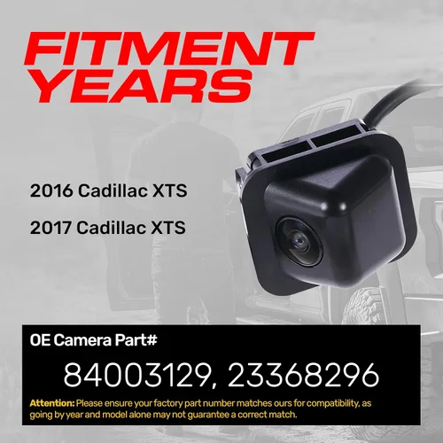 Vista 2 de Master Tailgaters Repuesto para Cadillac XTS (2016-2017) Cámara de respaldo OE Parte # 84003129, 23368296