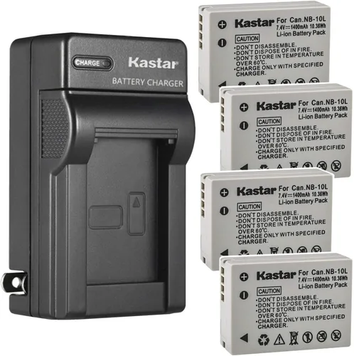 Vista 7 de Kastar Reemplazo del cargador de batería de pared de CA para Canon NB-10L NB10L, NB-10LH NB10LH, cargador Canon CB-2LC, Canon PowerShot SX40 HS