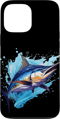 Vista 24 de Funda para iPhone 12 Pro Max con peces marinos para amantes de los pescadores y Marlin