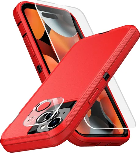 Vista 19 de MXX Funda de Alta Resistencia para iPhone 15 con Pantalla de Vidrio Templado, Protector de Lente de Cámara de 3 Capas, Protección Completa