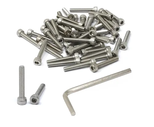 Vista 198 de iexcell Kit de tornillos de cabeza hexagonal de acero inoxidable 304, 100 unidades M2 x 0.157 in, paso de rosca de 0.016 in