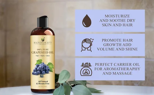 Vista 5 de Handcraft Blends - Aceite de semilla de uva - 8 onzas líquidas