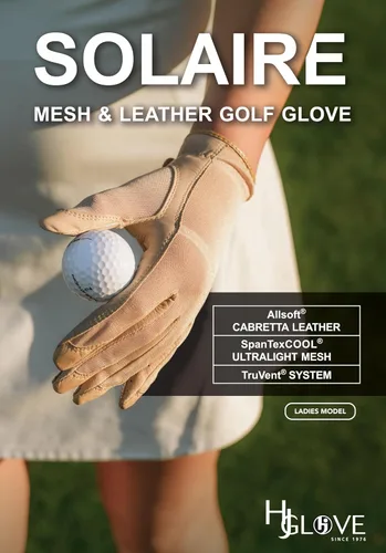 Vista 4 de HJ Glove Guante de golf de longitud completa Solaire para mujer, talla S