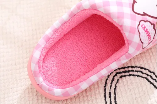 Vista 4 de Sanrio Hello Kitty - Zapatillas de peluche para niñas y niños dulces color rosa