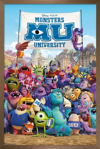 Vista 12 de Trends International Disney Pixar Monsters University - One Sheet Wall Poster, 14.725" x 22.375", Barnwood Framed Version