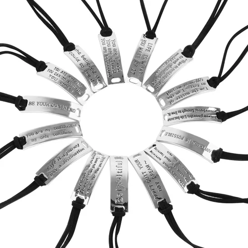 Vista 7 de AleapDoll Paquete de 15 pulseras inspiradoras para mujeres, regalos únicos personalizados de cumpleaños, amistad, citas motivacionales, joyería