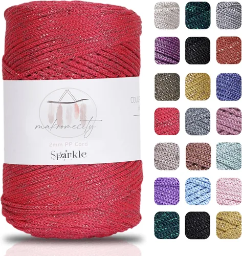 Vista 69 de Makromecity, Cordón de macramé de poliéster de 2 mm x 250 yardas (750 pies) Cordón de macramé de 2 mm de polipropileno para arte y manualidades