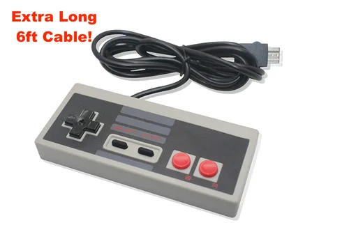 Vista 5 de TheKidMall NES Classic Mini Edition Wired Controller for Nintendo Mini Video Game Console with Extra Long 6 Cable 6-Pin Plug Compatible With NES