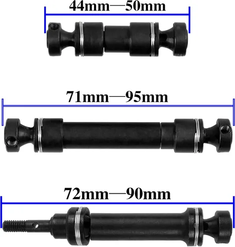 Vista 5 de 6 piezas de acero duro delantero trasero eje de transmisión central compatible con 1/16 Traxxas E-Revo Erevo Summit Slash 4WD RC piezas