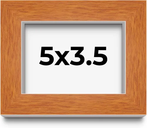 Vista 50 de Marco de 3 x 3 pulgadas de madera maciza de nuez y miel marrón con plexiglás acrílico UV, respaldo de tablero de espuma y accesorios para colgar