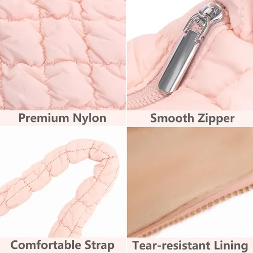 Vista 4 de Bolsa acolchada para mujer, bolsa acolchada ligera, bolsa acolchada para el hombro