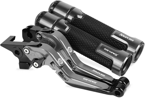 Vista 10 de Motocicleta para Y&AMAHA XMAX300 Todos los años Frenos de motocicleta Barra de acoplamiento Palancas de freno de mano freno embrague manillar Negro1