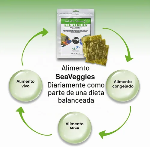 Vista 6 de Two Little Fishies Julian Sprung's SeaVeggies - Hojas de algas verdes, 1 onza