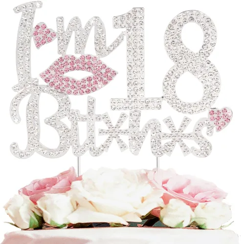 Vista 20 de ¡Soy el topper de pastel de cumpleaños número 15 divertido en oro y rosa con strass - ¡Feliz cumpleaños número 15, saludos a los quince años!