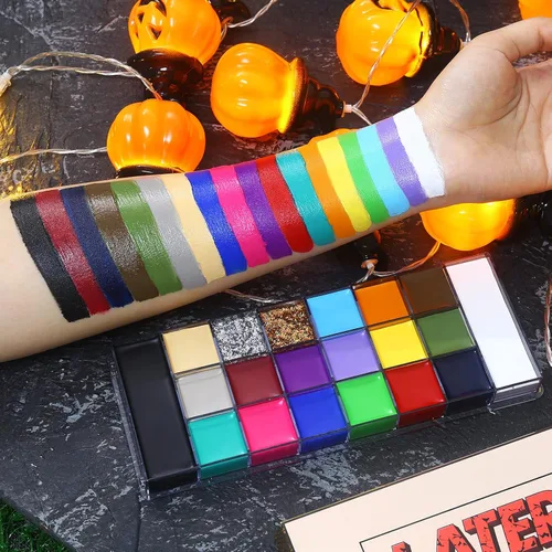 Vista 3 de UCANBE Kit de maquillaje SFX de Halloween - Paleta de aceite de pintura