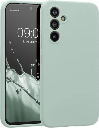 Vista 117 de kwmobile Funda compatible con Samsung Galaxy A13 4G - Funda delgada de silicona TPU - Acabado suave al tacto - Amarillo radiante