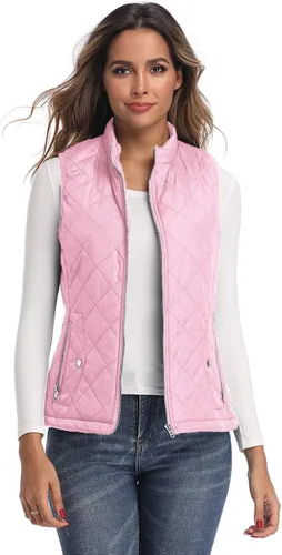 Vista 7 de Chaleco para exteriores de mujer chaleco acolchado ligero con cremallera y cuello alto