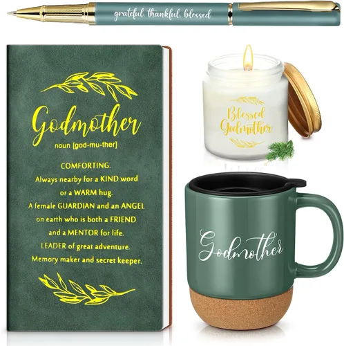Vista 17 de Hushee 4 piezas de regalos cristianos para hombres, taza de café del hombre de Dios, diario de oración, vela perfumada, bolígrafo bíblico, regalos