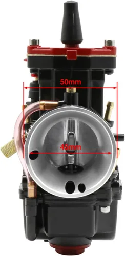 Vista 4 de Carburador PWK de 21 mm, carburador de carreras universal para motores de 2T y 4T de 50 cc a 100 cc, motocicletas, scooters, motos de cross, ATV