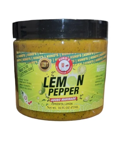 Vista 3 de Pollo Asado Pollo y Limón Pimienta Marinada Mexicano Adobo Combo Tazas concentrado salsa de cocción 16oz cada retaurante usado pasta concentrada